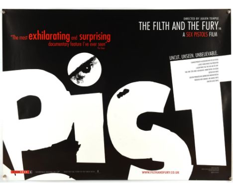 The Filth and The Fury (2000), British Quad Film Poster for the punk documentary about the Sex Pistols by Julien Temple, unfo