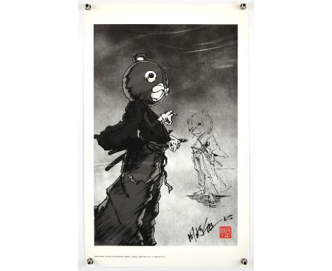 Afro Samurai Kuma: a limited edition Giclee anime print signed by creator Takashi Ozaki (FL!P Editions, 2006).This lot featur