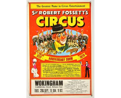 Circus Posters - four posters, includes Sir Robert Fossett's Circus 1979 Anniversary show at Alton and at Wokingham, Circus H