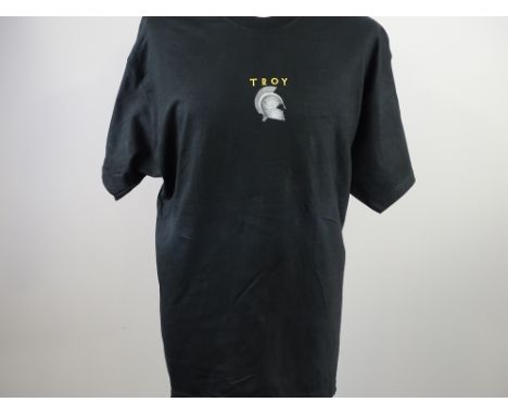TROY (2004): (BRAD PITT) Film / Production Crew Issued Clothing: - A black XL 'WHORES OF THE BATTLEFIELD' stunt crew t-shirt 