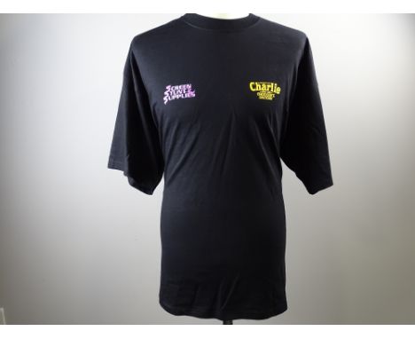 CHARLIE AND THE CHOCOLATE FACTORY: (TIM BURTON) Film / Production Crew Issued Clothing: A black stunt crew XXL t-shirt - unwo