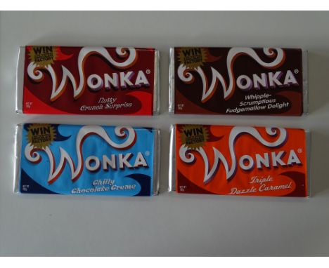 CHARLIE AND THE CHOCOLATE FACTORY (2005) - A Set of 4 original production used WONKA bars from the movie directed by Tim Burt