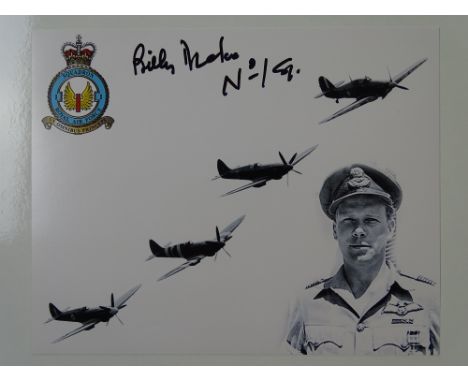 AUTOGRAPHS: A group of signed photographs of WWII pilots - BILLY DRAKE, JOHN FREEBORN, JOHN MILNE, SID CLEAVER, RODNEY SCRASE