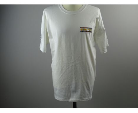 INDIANA JONES AND THE KINGDOM OF THE CRYSTAL SKULL: (2008) Film / Production Crew Issued Clothing:  A white xl stunt crew t-s