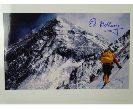 AUTOGRAPH: SIR EDMUND HILLARY - mountaineer and explorer - signed 10 x 8 photograph - this item has been independently checke