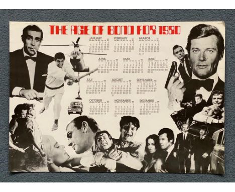 JAMES BOND: THE AGE OF BOND FOR 1980 CALENDAR POSTER - An uncommon item of James Bond memorabilia - 16.5" x 23.5" (42 x 59.5c