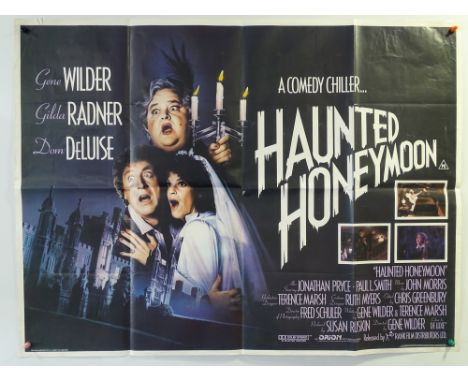 A large quantity of UK Quad film posters to include: HAUNTED HONEYMOON (1986), THE BLACK PANTHER (1977), STRAW DOGS (1971), T