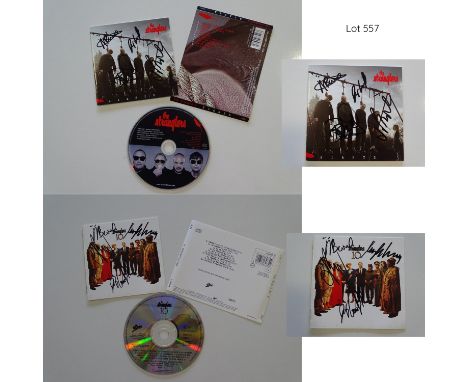 THE STRANGLERS - A pair of CDs '10' and 'Giants' both signed by JET BLACK, HUGH CORNWELL and others -  this item has been ind