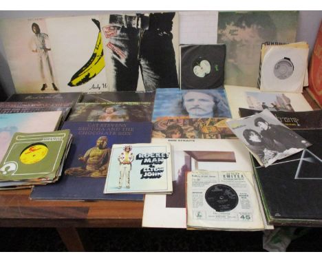 A collection of 1960's and 1970's LP's to include Andy Warhol, Dire Straits, Rod Stewart, The Rolling Stones and Diana Ross, 