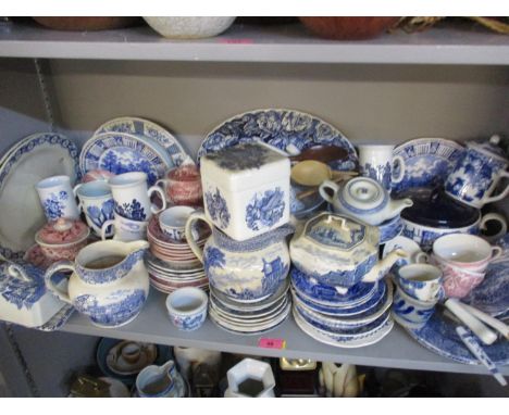 A quantity of early to late 20th century tableware to include Enoch Woods 'English Scenery' part tea service, Copeland Spode 