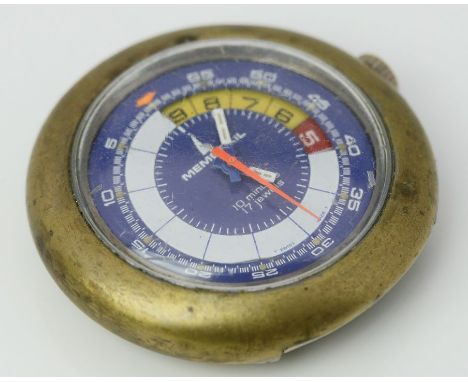 Chronograph "Memosail". Cal. Val7737, läuft. In Gehäuse ohne Drücker für Chronographenfunktionen.