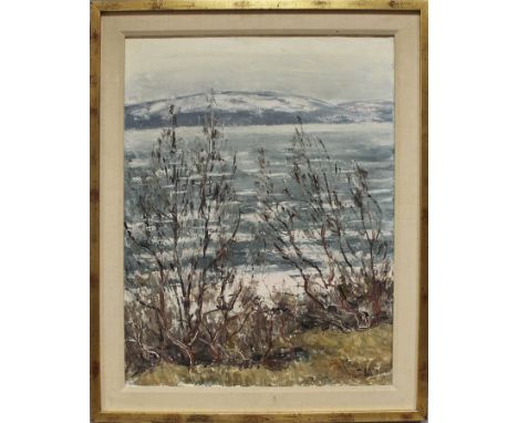 Salli, Aares (1914 Finnland) "Lapplands Frühling", so auf Keilrahmen von fremder Hand betitelt. Öl/Lwd., re. u. sign. und dat