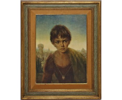Vinciata, Joseph Wallace King (1911 Italien 1996). Portait eines Jungen. Öl/Lwd. re. u. sign. 36x 27 cm. R. 