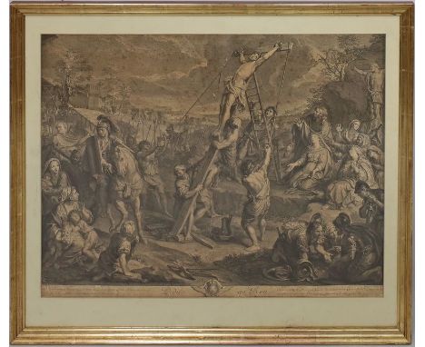Audran Gérard (1640-1703) "Dedié au Roy", Darstellung nach Charles Le Brun (1619-1690). Kupferstich (Altersspuren). Druckplat