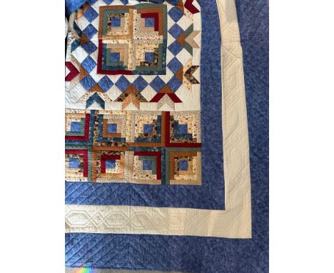 Quilt (geometrisches Muster), ca. 280x 185 cm. EHZ 2.