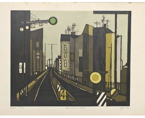 Eglau, Otto Wilhelm (1917 Berlin- Kampen 1988) "Hommage à Berlin". Lithographie, re. u. mit Bleistift. sign. und dat. (19)78,