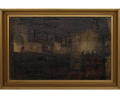 Unbekannter Maler (um 1900) Stubeninterieur. Öl/Lwd./Platte (Altersspuren). Ca. 30x 47 cm. R.
