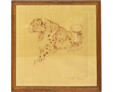 2 Tierzeichner (1. Drittel 20. Jh.) 3 Arbeiten mit Tierdarstellungen: 1x Druck von  Wilhelm Eigener (1904-1982) und 2x Zeichn