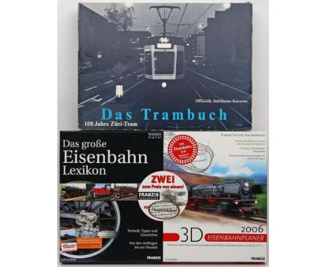Jubiläums-Kassette "100 Jahre Züri-Tram". Beigegeben: Francis, "Das große Eisenbahn Lexikon" und "3D Eisenbahnplaner 2006", D
