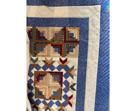 Quilt (geometrisches Muster), ca. 280x 185 cm. EHZ 2.
