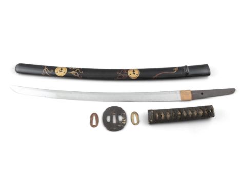 A SAMURAI SWORD, WAKIZASHI Japan, Possibly 18th to 19th centuryBlade description:- Tsukurikomi (shape): shinogi zukuri (four 