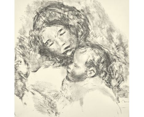 Pierre-Auguste Renoir (1841-1919)Maternité, Grand Planche (D. 50), c. 1912Lithograph in brownish-black on Arches laid paper, 