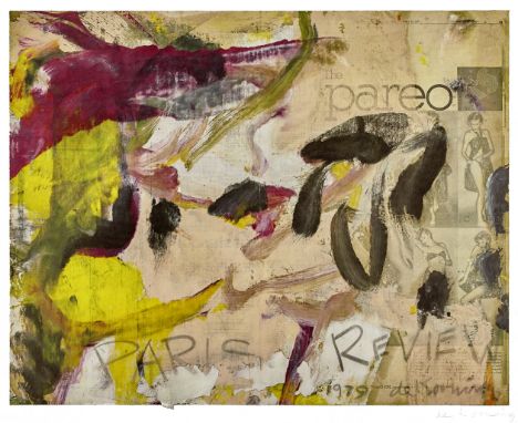 Willem de Kooning (1904-1997)Paris Review, 1979Offset lithograph in colors on wove paper, signed in pencil, a proof aside fro