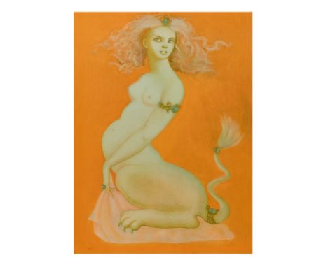 Leonor Fini (1907-1996)Sphinx III, 1975Lithograph in colors on wove paper, signed in pencil and numbered 69/175, the full she