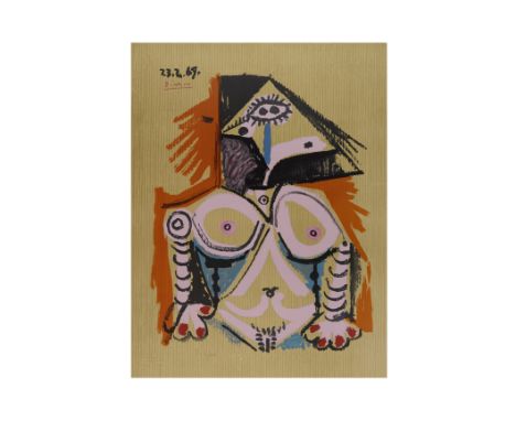 After Pablo Picasso (1881-1973)One plate, from Les Portraits Imaginaires, 1969Lithograph in colors on wove paper, numbered in