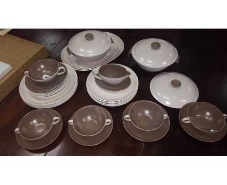 A Large Collection of Poole Pottery Dinnerwares, etc.