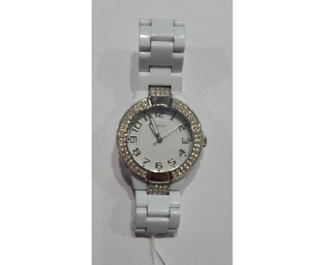 A Guess Ceramic Watch, in working order according to owner.