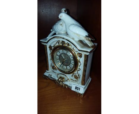 An 'Imperial Porcelain' Quartz Mantel Clock.
