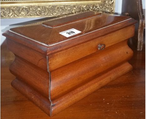 A Good Mahogany Tea Caddy of Unusual Form.
