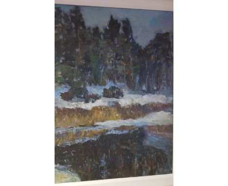 R. Laitila, River Rapids, Oil on Canvas, s.l.r., 46 x 63cm.