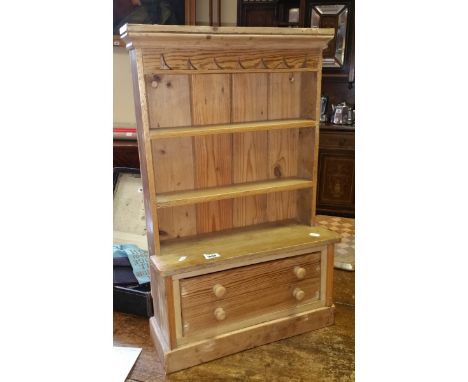 A Stripped Pine Wall Mounted Spice Rack.
