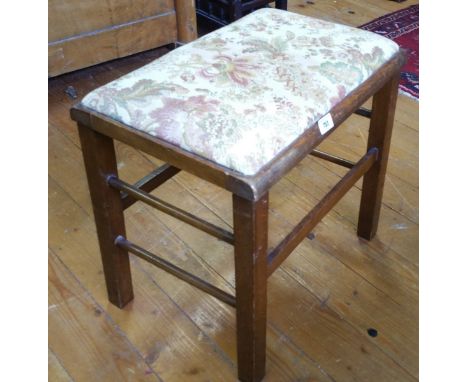 A Good Early 20th Century Oak Stool.