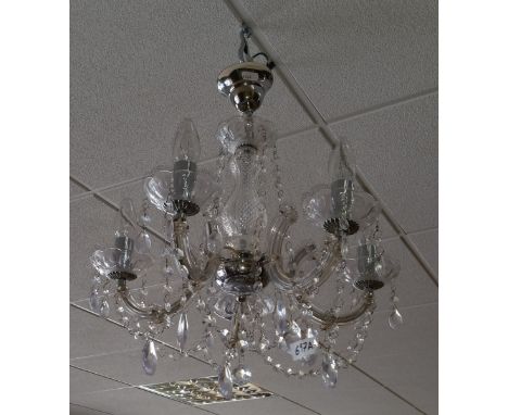 A Five-Branch Crystal Chandelier.