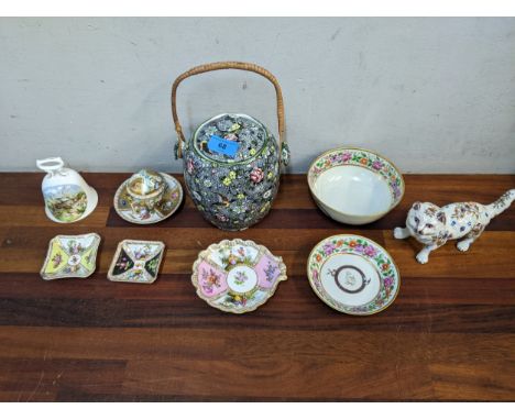 Late 19th century and later ceramics to include Augustus Rex, Dresden, faience cat and other itemsLocation: