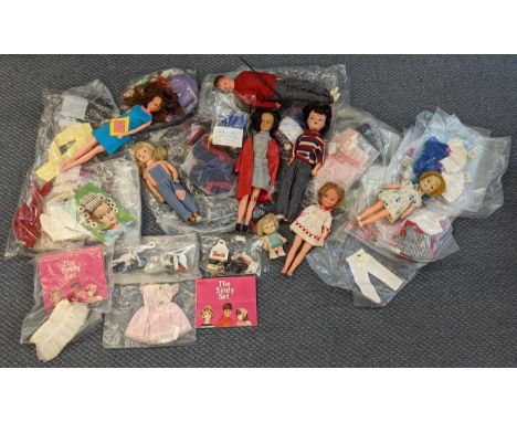 Dolls to include Sindy, Paul, Patch Tressy, and others, along with clothes for Tootes and other dolls 