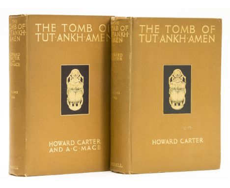 Egypt.- Carter (Howard) and A.C. Mace. The Tomb of Tut-Ankh-Amen, vol.1 & 2 only (of 3), first editions, plates, occasional l
