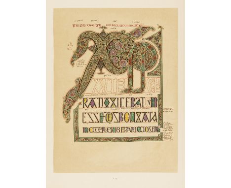 , Lindisfarne Gospels (The), colour frontispiece, 38 plates (2 colour), illustrations, bookplates, original cloth, slight bum