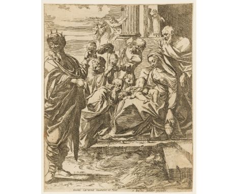 Brizio (Francesco, ca. 1574-1623), attributed to. The adoration of the Magi, after Ludovico Carracci, etching, a good impress