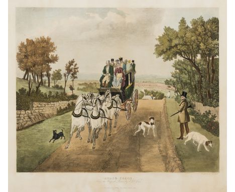 Stage and Mail Coaches.- Pollard (James, 1792-1867), After. Four in Hand; The Edinburgh Express; Approach to Christmas; Kenni