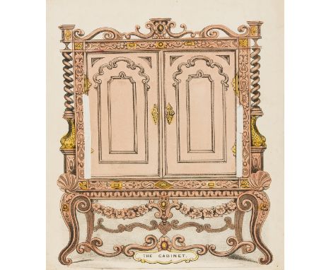 Sir Robert Peel.- Metamorphic novelty card.- Anonymous (circa 1840s) The Cabinet, lithographed sheet with hand-colouring, wit