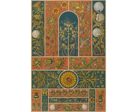 Art Nouveau.- Seder (Anton, 1850-1916), After. Eighteen decorative designs from 'Die Pflanze in Kunst und Gewerbe', lithograp