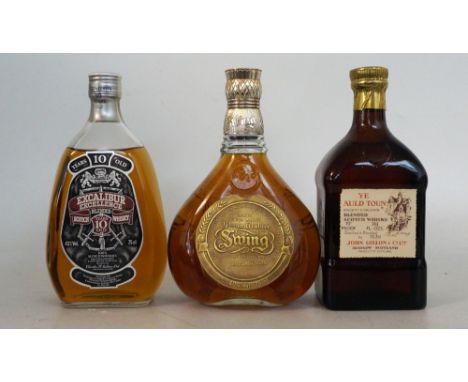 3 BOTTLES OF BLENDED WHISKY
3 bottles.  JOHNNIE WALKER SWING Blended Scotch Whisky.  75cl.  40% abv.  A nice example of the f