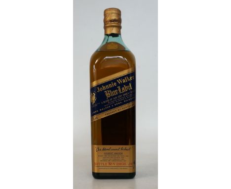 JOHNNIE WALKER BLUE LABEL 
1 bottle.  Johnnie Walker Blue Label Blended Scotch Whisky.  75cl.  43% abv.  Johnnie Walker's pre