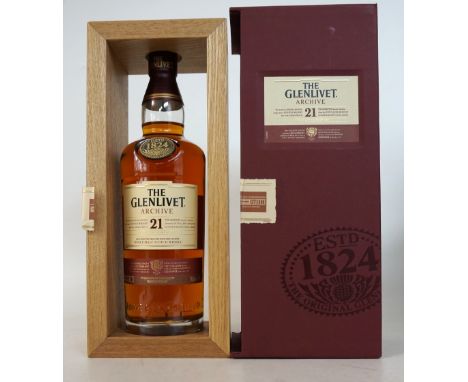 GLENLIVET 21 YEAR OLD ARCHIVE
1 bottle.  Glenlivet Archive 21 Year Old Single Malt Scotch Whisky.  70cl.  43% abv.  Batch No.