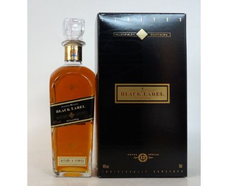 JOHNNIE WALKER BLACK LABEL - MILLENNIUM EDITION
1 bottle.  Johnnie Walker Black Label Millennium Edition.  Blended Scotch Whi
