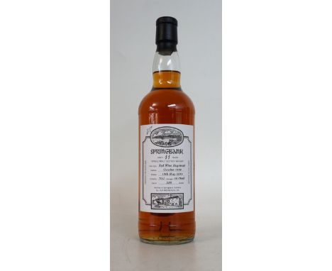 SPRINGBANK 2011 OPEN DAY BOTTLING
1 bottle.  Springbank 11 Year Old Single Malt Scotch Whisky.  OB.  70cl.  56.1% abv.  A lim